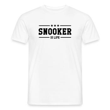 Snooker is life ! - Men's T-Shirt - white - Front - AI Model Male 178 dark (178cm)