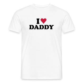 i love daddy - Men's T-Shirt - white - Front - AI Model Male 178 dark (178cm)