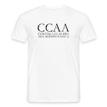 CCAA Colonia Claudia Ara Agrippinensium - Männer T-Shirt - Weiß - Vorne - AI Model Male 178 dark (178cm)