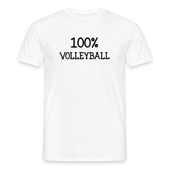 Volleyball - Volley Ball - Sport - Sportsman - Men's T-Shirt - white - Front - AI Model Male 178 dark (178cm)