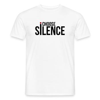 I Choose Silence - Men's T-Shirt - white - Front - AI Model Male 178 dark (178cm)