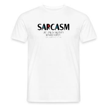 Sarcasme - T-shirt homme - blanc - Devant - AI Model Male 178 dark (178cm)