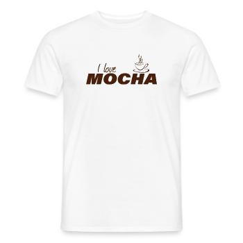 J’ADORE LE MOKA - T-shirt homme - blanc - Devant - AI Model Male 178 dark (178cm)