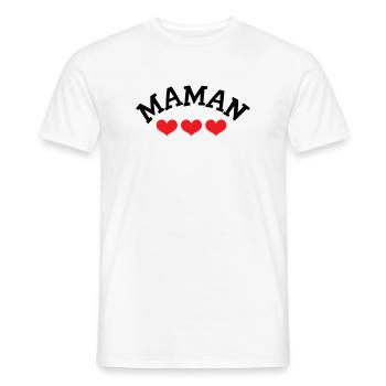 Mom / Mother's Day - Men's T-Shirt - white - Front - AI Model Male 178 dark (178cm)