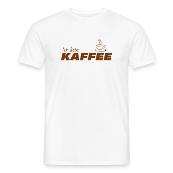 ICH LIEBE KAFFEE - Männer T-Shirt - Weiß - Vorne - AI Model Male 178 dark (178cm)