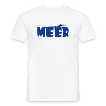 I want the sea - Men's T-Shirt - white - Front - AI Model Male 178 dark (178cm)