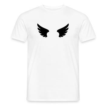 Angel Pictogram | Guardian Angel & Faith Symbol - Men's T-Shirt - white - Front - AI Model Male 178 dark (178cm)