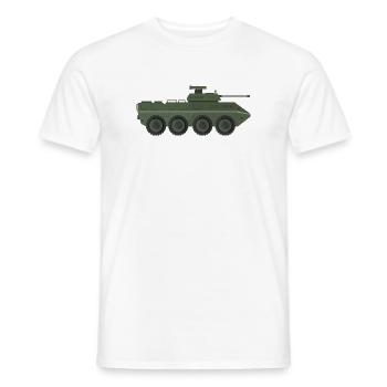 Char militaire - T-shirt homme - blanc - Devant - AI Model Male 178 dark (178cm)