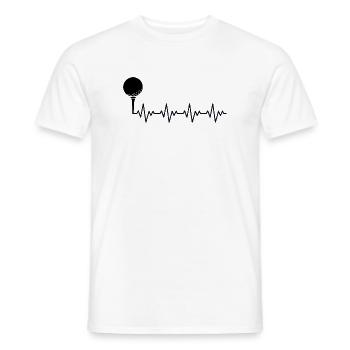 Golfeur Golfeur Balle de golf ECG Battement cardiaque Rythme cardiaque - T-shirt homme - blanc - Devant - AI Model Male 178 dark (178cm)
