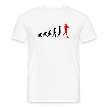 EVOLUTION RUNNERIN POWER! JOGGER RUNNER FIT - Men's T-Shirt - white - Front - AI Model Male 178 dark (178cm)