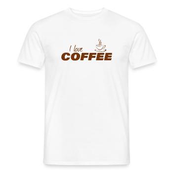 J’adore le café - T-shirt homme - blanc - Devant - AI Model Male 178 dark (178cm)