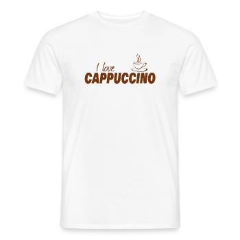 J’ADORE LE CAPPUCCINO - T-shirt homme - blanc - Devant - AI Model Male 178 dark (178cm)