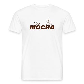 I LOVE MOCHA - Männer T-Shirt - Weiß - Vorne - AI Model Male 178 dark (178cm)