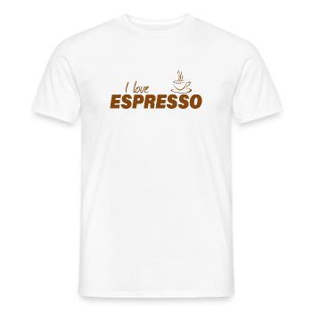 I LOVE ESPRESSO - Männer T-Shirt - Weiß - Vorne - AI Model Male 178 dark (178cm)