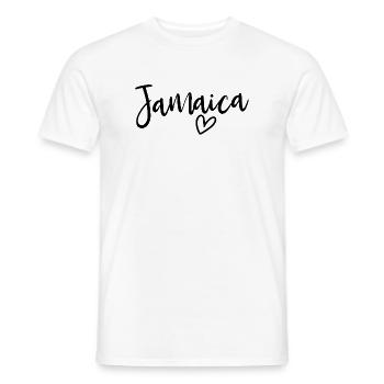 Jamaica Heart Women's Love Jamaica - Men's T-Shirt - white - Front - AI Model Male 178 dark (178cm)