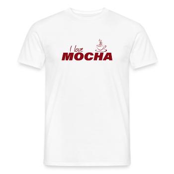 I LOVE MOCHA - Männer T-Shirt - Weiß - Vorne - AI Model Male 178 dark (178cm)
