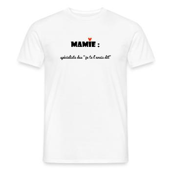 OMA. MAMA. OMA. MUTTERTAG - Männer T-Shirt - Weiß - Vorne - AI Model Male 178 dark (178cm)