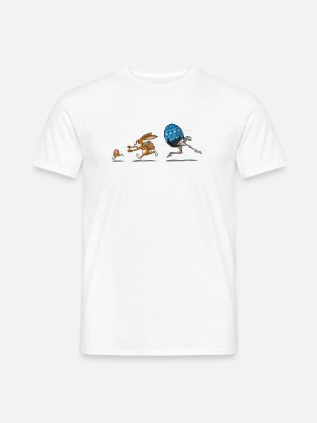 JUTROWNE JEJKO ZAJACA HONI - Männer T-Shirt - Weiß