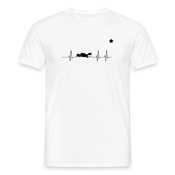 Motto bike heart - Men's T-Shirt - white - Front - AI Model Male 178 dark (178cm)