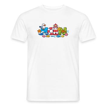 MOIN Seagull Phare Maritime Coloré - T-shirt homme - blanc - Devant - AI Model Male 178 dark (178cm)