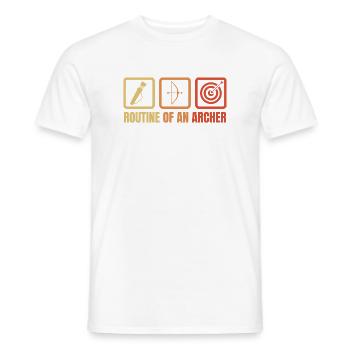 Archery routine - Men's T-Shirt - white - Front - AI Model Male 178 dark (178cm)