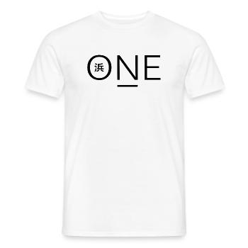 ONE logo - Men's T-Shirt - white - Front - AI Model Male 178 dark (178cm)