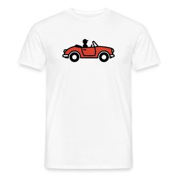 Cabriolet Sport Car Italie Voiture de vacances - T-shirt homme - blanc - Devant - AI Model Male 178 dark (178cm)