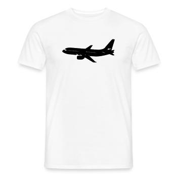 avion - T-shirt homme - blanc - Devant - AI Model Male 178 dark (178cm)