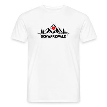Schwarzwald mit Herzschlag und Herz Hut Berge - Männer T-Shirt - Weiß - Vorne - AI Model Male 178 dark (178cm)