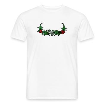 Stechpalmenwirbel-Rand - Männer T-Shirt - Weiß - Vorne - AI Model Male 178 dark (178cm)