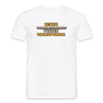 Echte Weihnachtselfen fahren Transporter - Männer T-Shirt - Weiß - Vorne - AI Model Male 178 dark (178cm)