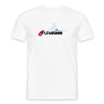 Lifeguard sauveteur aquatique - T-shirt homme - blanc - Devant - AI Model Male 178 dark (178cm)