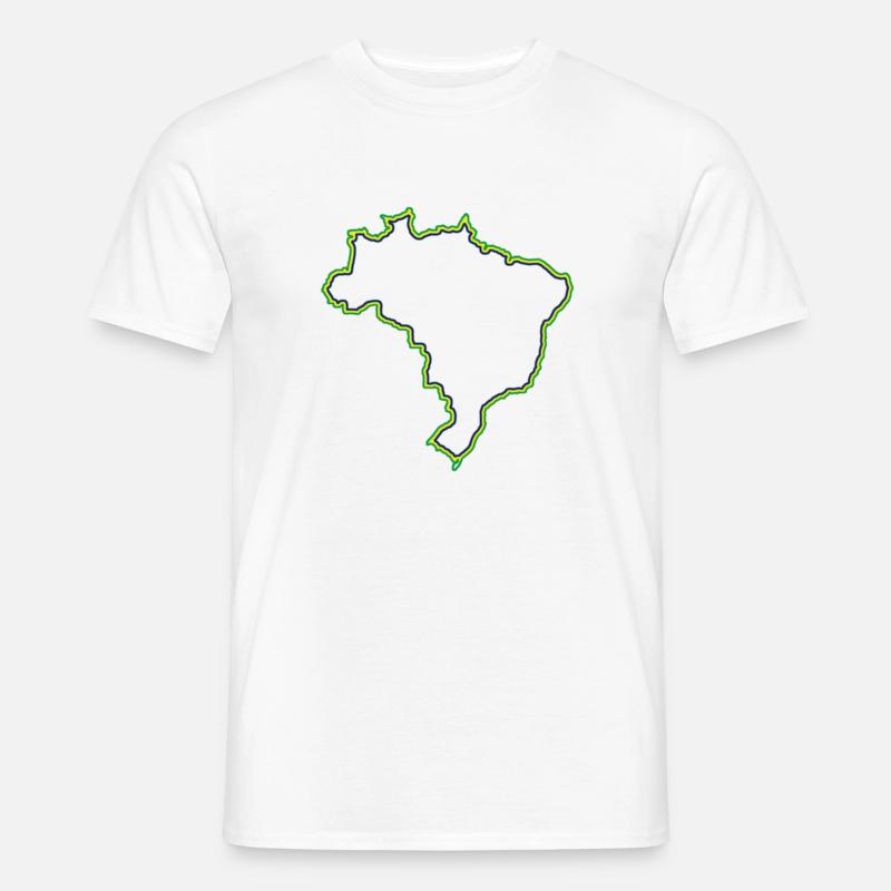 Brasilien - Männer T-Shirt - Weiß