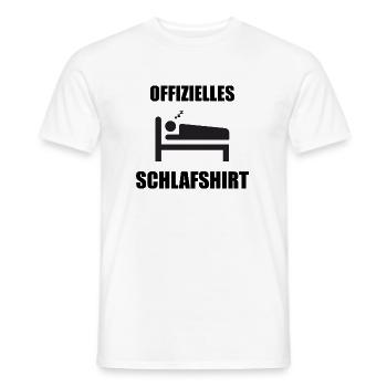 Offizielles Schlafshirt - Männer T-Shirt - Weiß - Vorne - AI Model Male 178 dark (178cm)