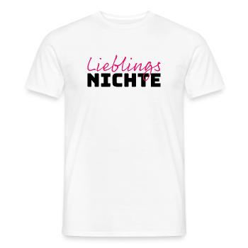 Lieblingsnichte Tshirt pink - Männer T-Shirt - Weiß - Vorne - AI Model Male 178 dark (178cm)