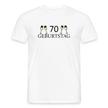 70e anniversaire 70 ans - T-shirt homme - blanc - Devant - AI Model Male 178 dark (178cm)