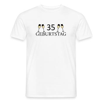 35th birthday 35 years - Men's T-Shirt - white - Front - AI Model Male 178 dark (178cm)
