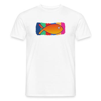 FISCH. SARDINE. FISCH. APRILSCHERZ. MEER - Männer T-Shirt - Weiß - Vorne - AI Model Male 178 dark (178cm)