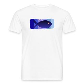 SARDINE. FISH. APRIL FOOL. EASTER. SEA - Men's T-Shirt - white - Front - AI Model Male 178 dark (178cm)
