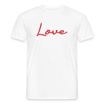 ICH LIEBE DICH. LIEBE. PAAR. GERADE VERHEIRATET. Junggesellinnenabschied - Männer T-Shirt - Weiß - Vorne - AI Model Male 178 dark (178cm)