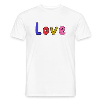 LIEBE. PAAR. GERADE VERHEIRATET. Junggesellinnenabschied. VALENTINSTAG. - Männer T-Shirt - Weiß - Vorne - AI Model Male 178 dark (178cm)