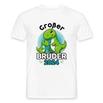 Dino Großer Bruder 2024 Geschwister - Männer T-Shirt - Weiß - Vorne - AI Model Male 178 dark (178cm)