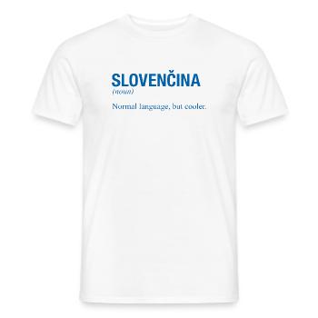 SLOVENCINA Slowakisch Slowakei - Männer T-Shirt - Weiß - Vorne - AI Model Male 178 dark (178cm)
