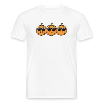 Kürbisse mit Sonnenbrille Funny Design - Männer T-Shirt - Weiß - Vorne - AI Model Male 178 dark (178cm)