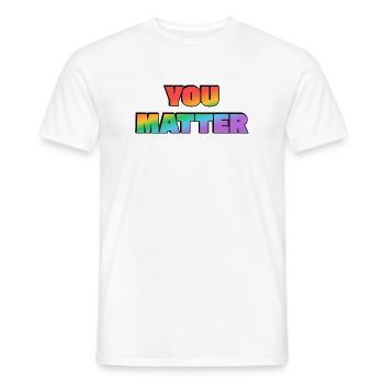 Dégradé arc-en-ciel You Matter - T-shirt homme - blanc - Devant - AI Model Male 178 dark (178cm)