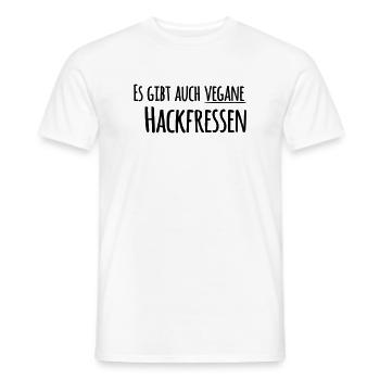Hackfressen vegan - Männer T-Shirt - Weiß - Vorne - AI Model Male 178 dark (178cm)