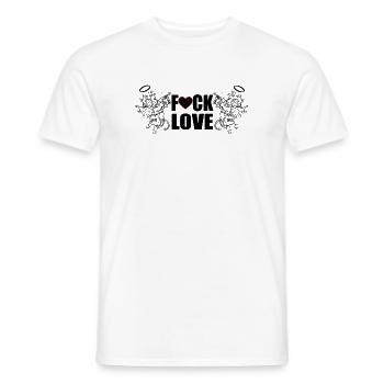 F... Liebe - Männer T-Shirt - Weiß - Vorne - AI Model Male 178 dark (178cm)
