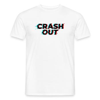 Crash Out - Glitch Style Black Red Cyan - Men's T-Shirt - white - Front - AI Model Male 178 dark (178cm)