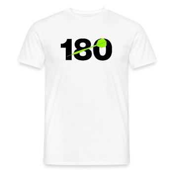 180 Triple 20 Perfection! ONEHUNDRETEIGHTY, Darts - Men's T-Shirt - white - Front - AI Model Male 178 dark (178cm)