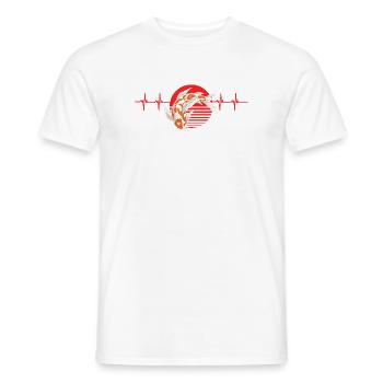 Heartbeat Koi Fish Red Sun Zen Style japonais - T-shirt homme - blanc - Devant - AI Model Male 178 dark (178cm)